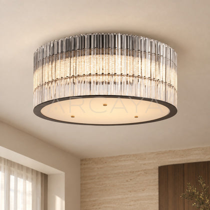Clear Vertical Tube Ring Ceiling Light 80566 - main