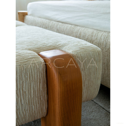 Lotus Root Modular Upholstered Bench - scene