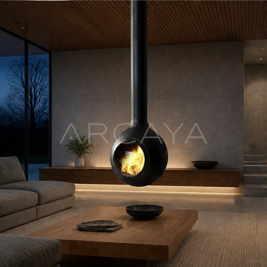 Maureen Hanging Fireplace - scene
