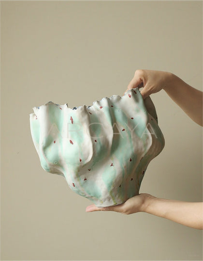 Jingdezhen Wabi Sabi Handmade Floor Vase - scene