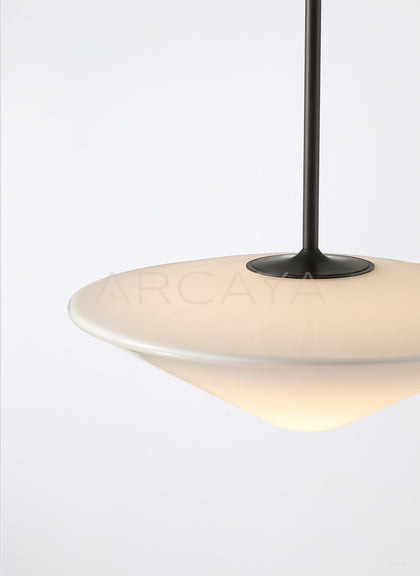 Shallow Cone Glass Pendant Light 80583 - scene