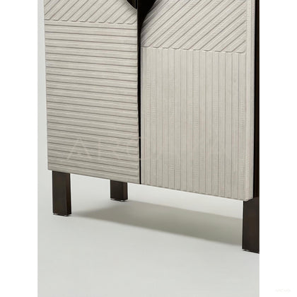 Italian Relief Texture Double Door Tall Cabinet - scene