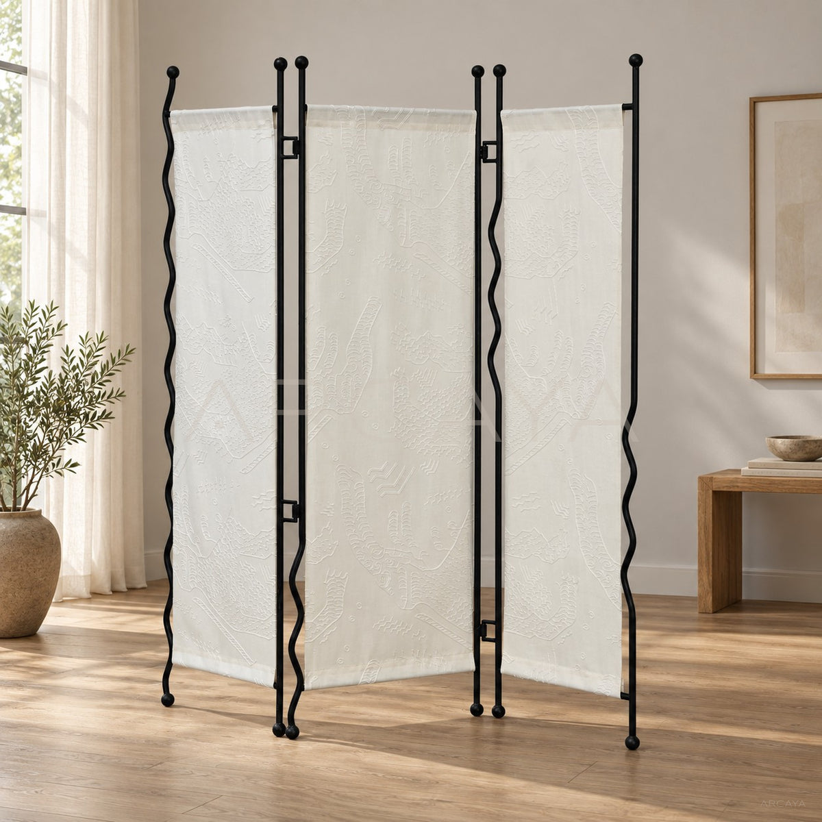 Tiger Mountain Velvet Folding Screen - main