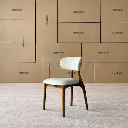 Ash Wood Top Grain Leather Dining Chair - main