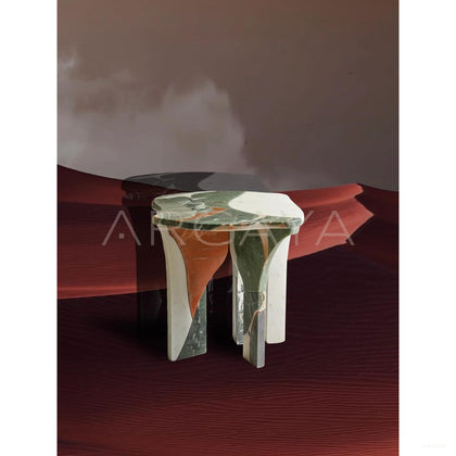 Yeshi Smelted Stone Side Table - scene