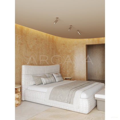 Plaid Cotton Linen Bed - scene