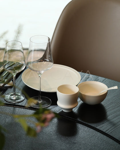 Rongbai Collab White Porcelain Four Person Set - scene