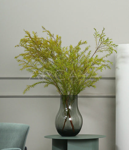 Minimalist Clear Glass Peony Vase - scene