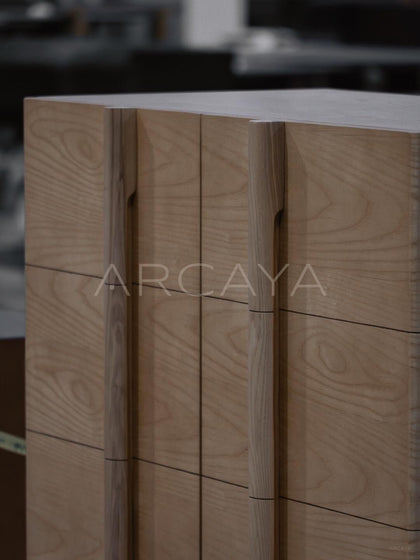 Custom Solid Wood Shoe Cabinet - detail