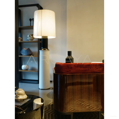 Wine Red Velvet Armchair - scene