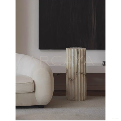 Faux Jade Pedestal Stool - scene