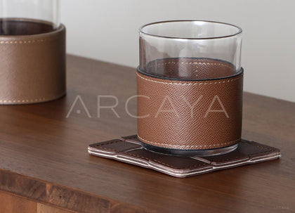 Handwoven Leather Placemat - scene