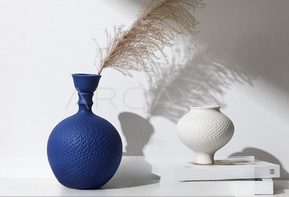 Designer Bisque Ceramic Vase Set - scene