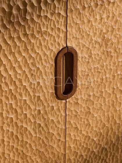 Hand Carved Solid Wood Sideboard - detail