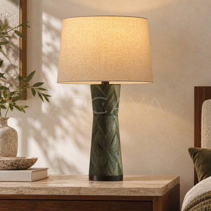 Green Prism Fabric Shade Table Lamp 95334 - main