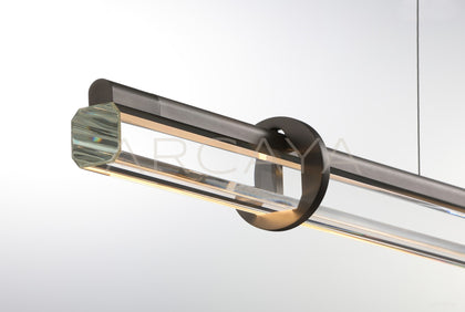 Linear Crystal Tube Black Clip Pendant Light 80599 - scene