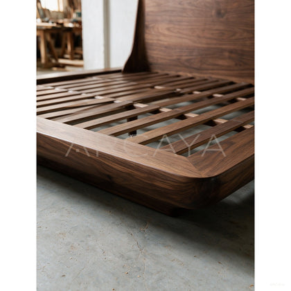 Floating Platform Teak Bed - scene
