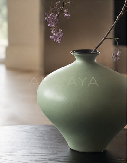 New Chinese Celadon Ceramic Vase - scene