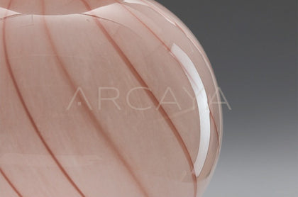 Pink Gourd Tulip Glass Vase - scene