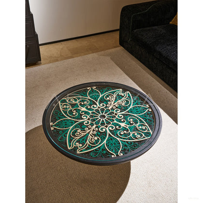 Carved Sculptural Art Coffee Table - scene