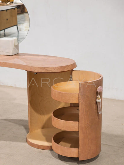 Custom Solid Wood Vanity Table - detail