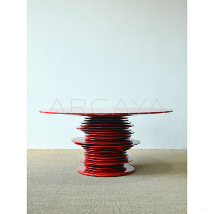 Custom High Gloss Art Round Table - scene