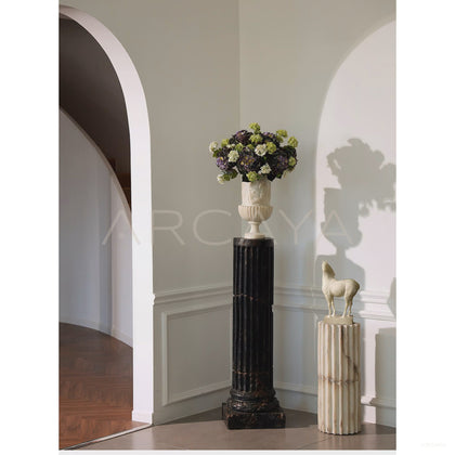 Faux Jade Pedestal Stool - scene