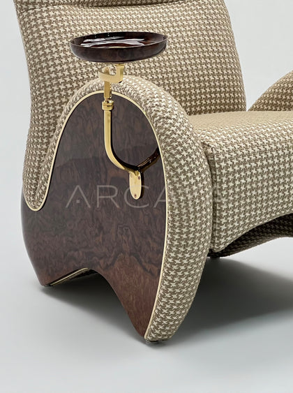 Italian Mid Century Sculptural Cigar Lounge Chair - scene