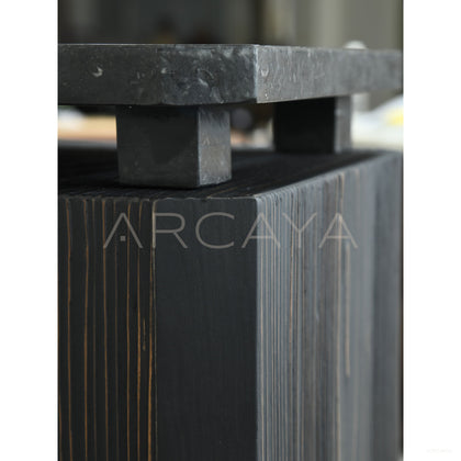 Old Money Sandblasted Cedar Side Table - scene