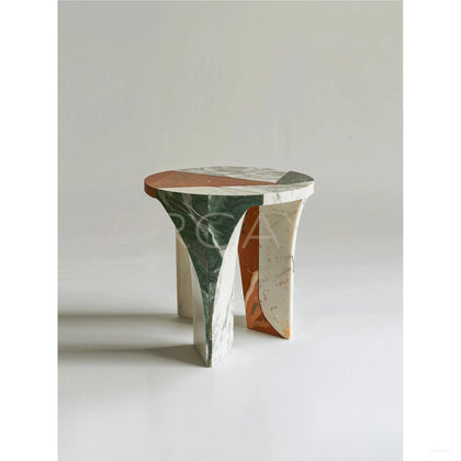 Yeshi Smelted Stone Side Table - scene