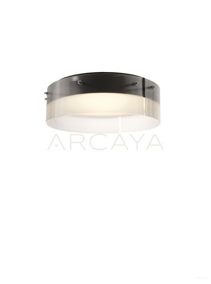 Ribbed Glass Ring Ceiling Light 21840 - scene