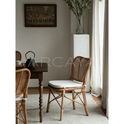 Fan Back Rattan Chair - scene