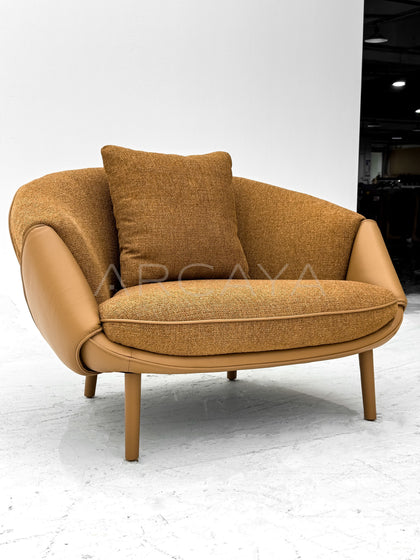 Two Tone Material Lounge Chair - scene