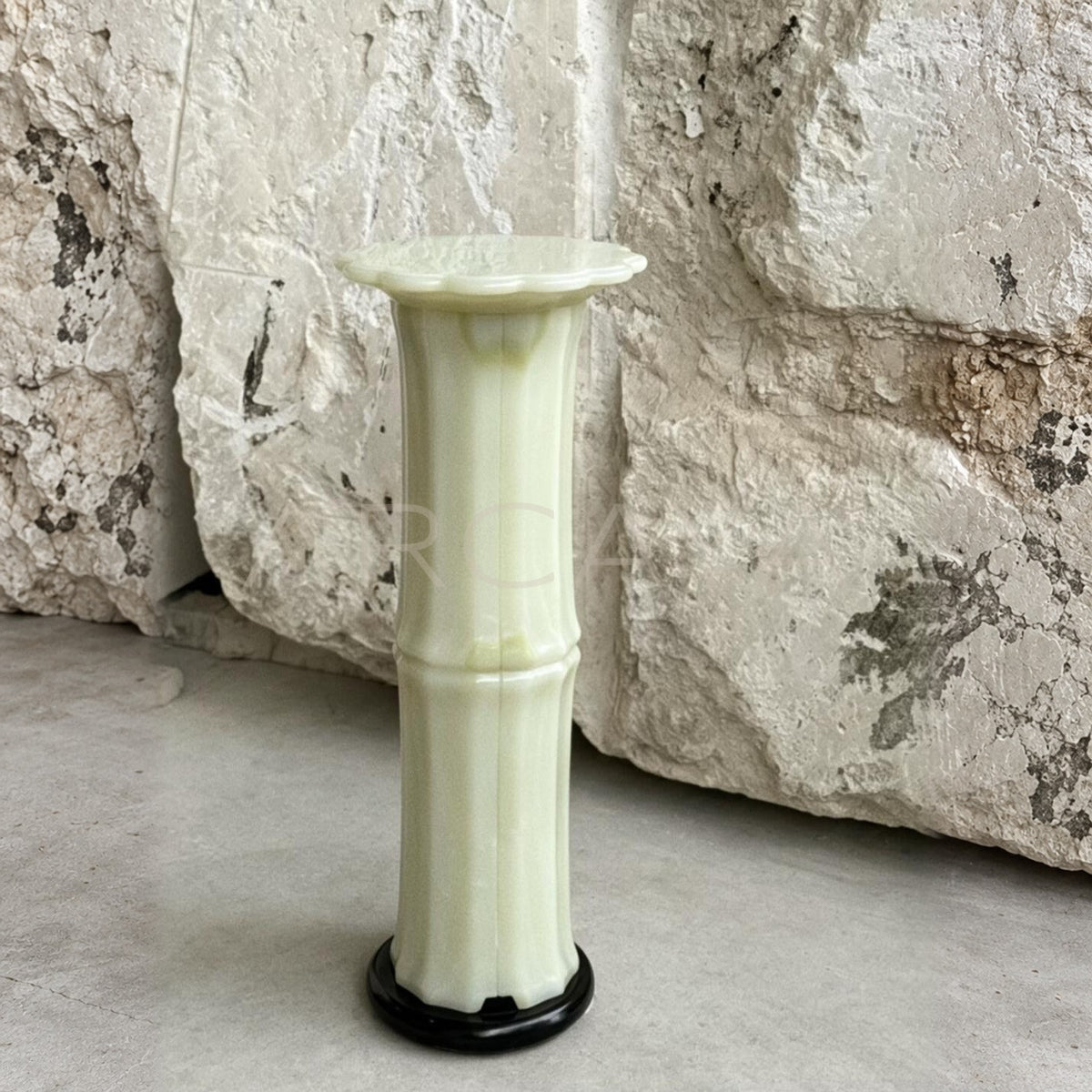 Aston Bamboo Shadow Green Column Piece — Display Pedestals - main