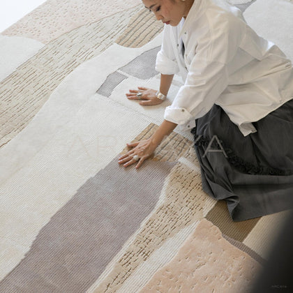 Natural Landform Abstract Patchwork Rug - scene