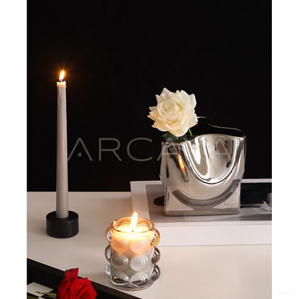 Silver Plated Metal Art Vase - scene