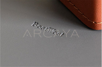 Leather Round Entryway Key Tray - scene