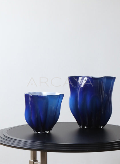 Tulip Glass Vase Wide Mouth - scene