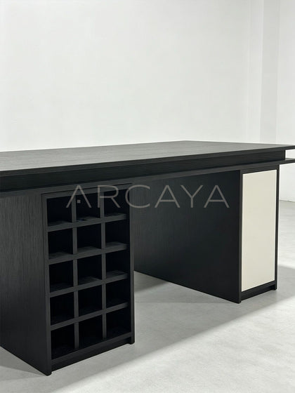 Dining Table Wine Cabinet Two In One - detail