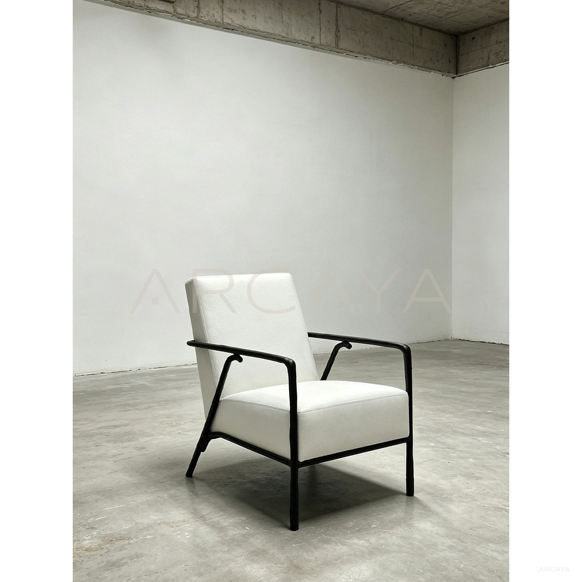 Saint Germain Bronze Leather Armchair in detail