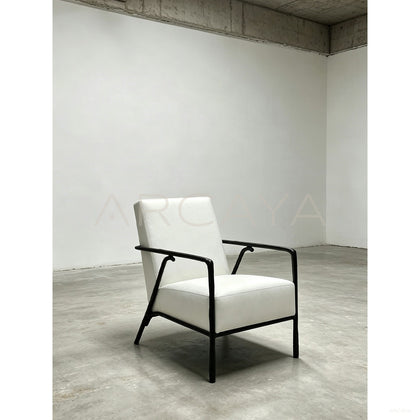Saint Germain Bronze Leather Armchair - scene