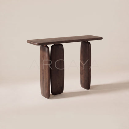 Wabi Sabi Black Walnut Column Console Table - main