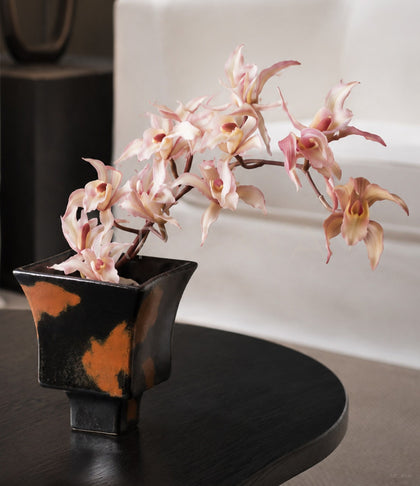 Kiln Glaze Splash Color Ceramic Vase - scene