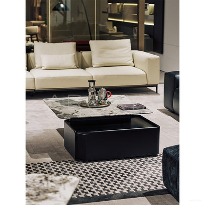 High Low Stone Coffee Table - scene