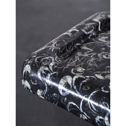 Fossil Pattern Stone Side Table - scene