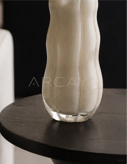 French Mid Century Glass Vase - scene
