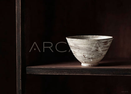 Amu Collab Brushed Ceramic Conical Bowl Plate - scene