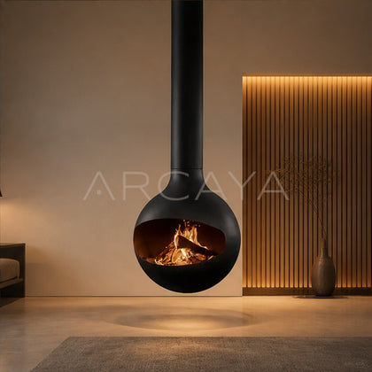 Cyril Hanging Fireplace - scene