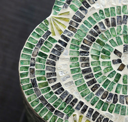 Shell Inlay Side Table Shelf - scene