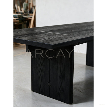 Otoko Minimalist Solid Wood Table - scene